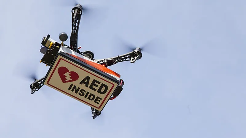 Drones are racing to the rescue — and they're beating ambulances to the scene